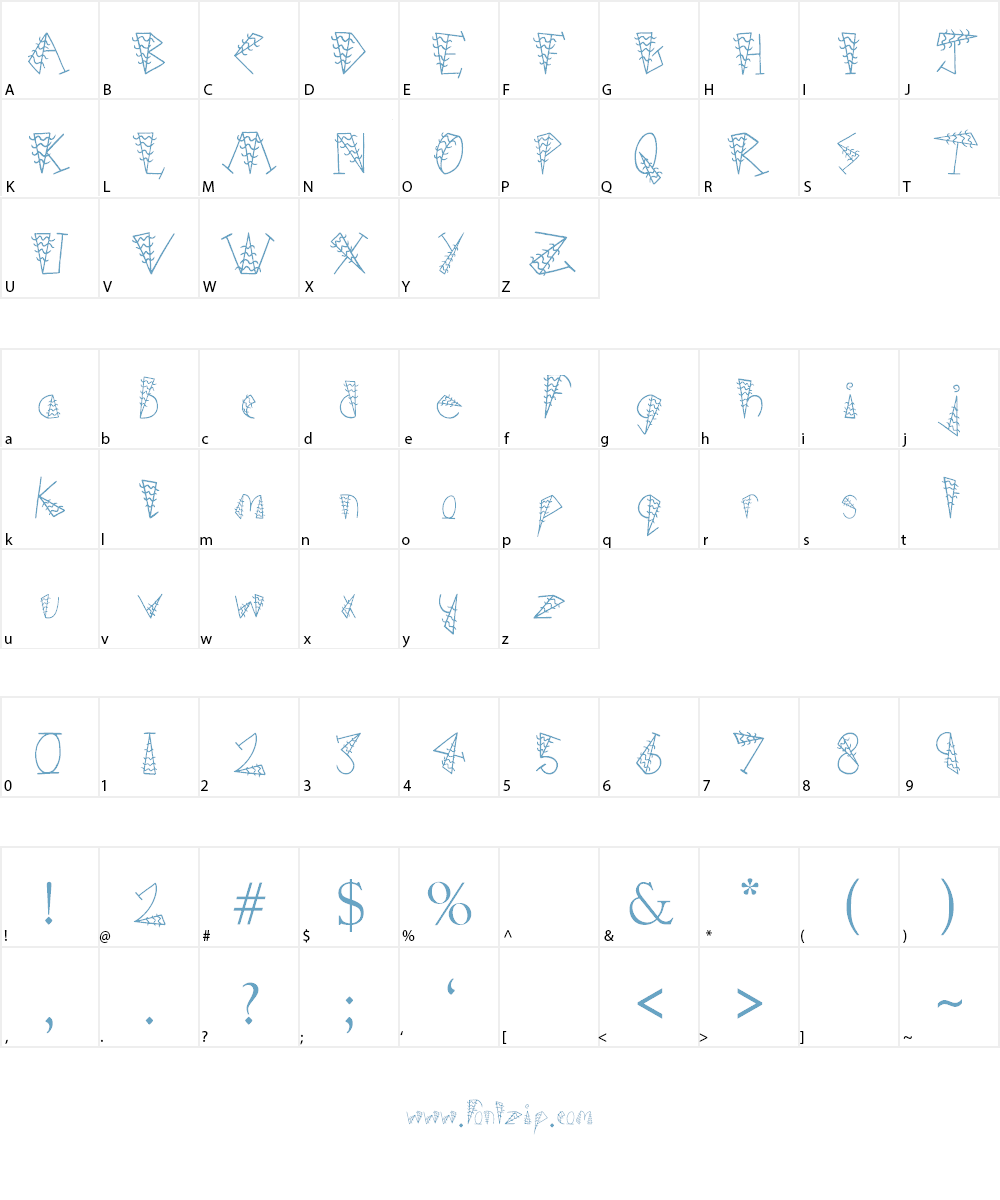 Hairs Dens Bag Font Character